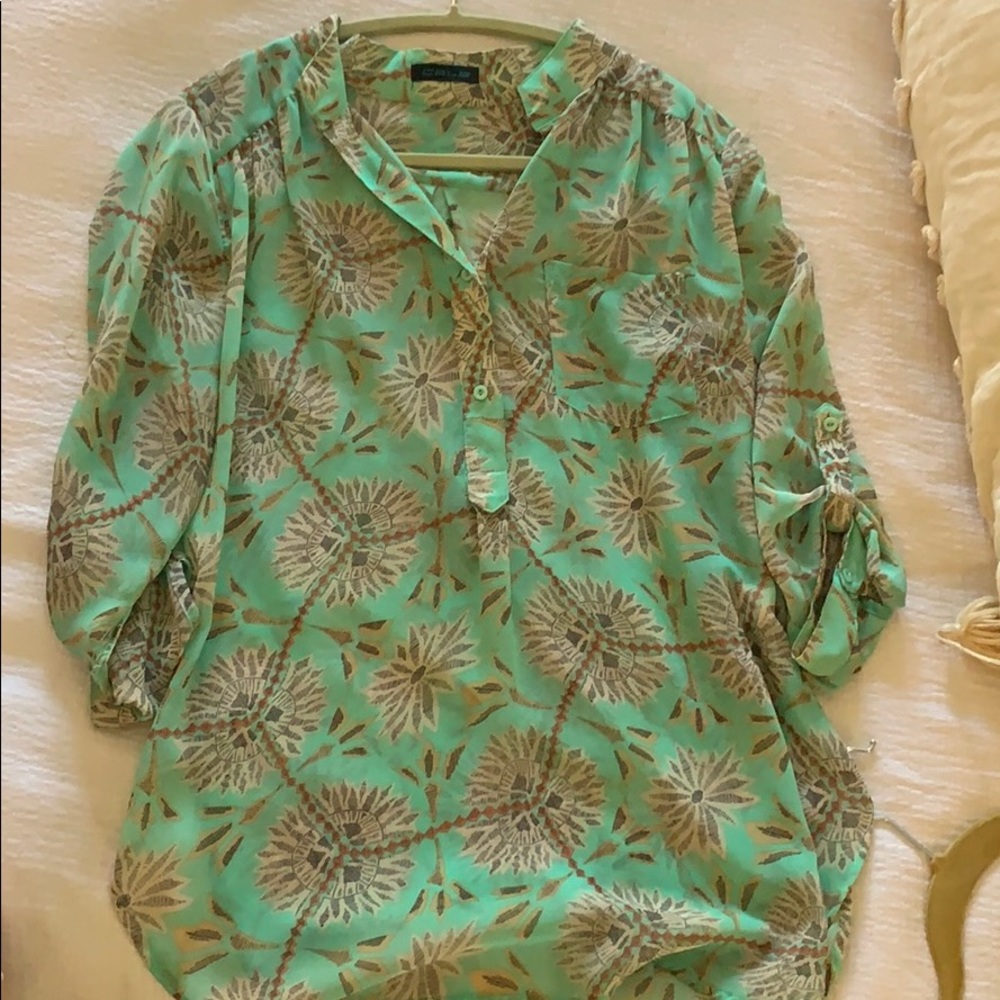 Turquoise Blouse